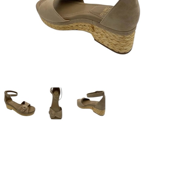 Vince Camuto NWT Size 9 Wedge Merry Tortilla Suede Shown On QVC - Picture 4 of 5